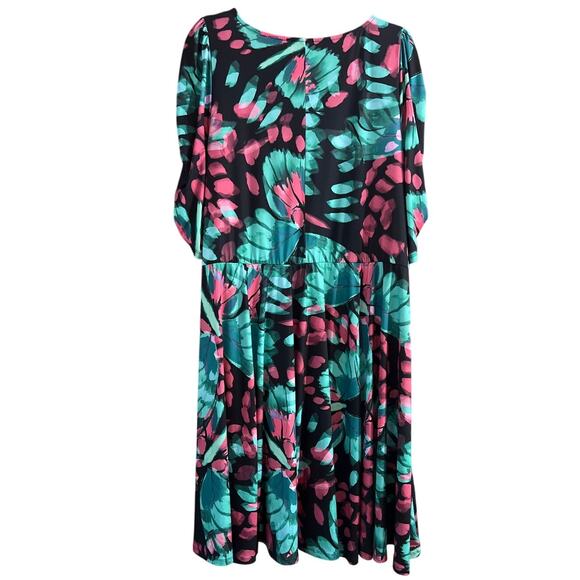 Torrid Womens Plus Mini Studio Knit Cinch Front Skater Dress Butterfly Size 4 4X - Picture 3 of 6
